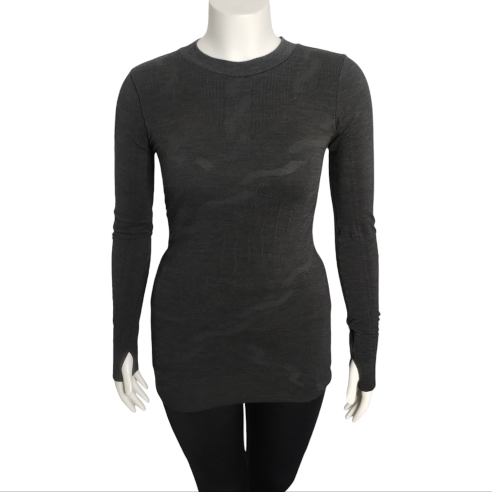 ATHLETA Cable Remarkablewool Crew Top Athletic Athleisure Sports Stretch size S